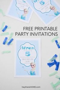 Free Printable Frozen Birthday Party Invitations